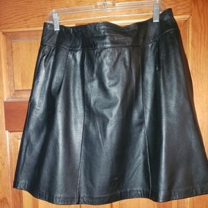 White House Black Market Leather Skirt Size 14